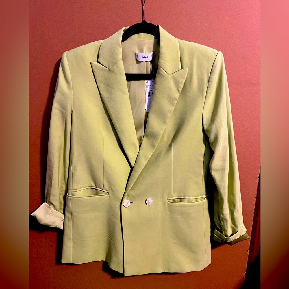 Mango Double Breasted Suit Blazer